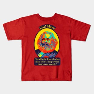 Karl Marx Portrait and Quote Kids T-Shirt